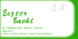 eszter bachl business card